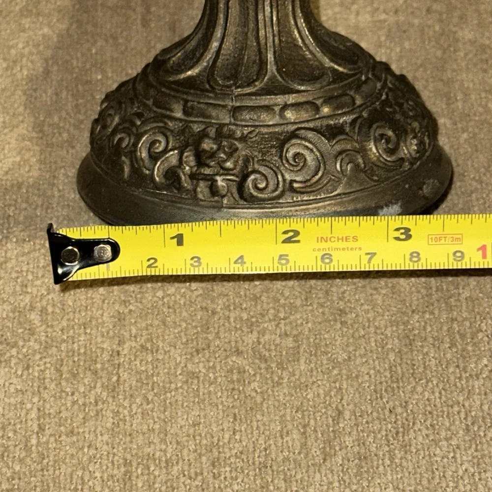 15” ANTIQUE TALL VICTORIAN EWER PITCHER URN W/IRIS GRIFFIN HEAD HANDLE